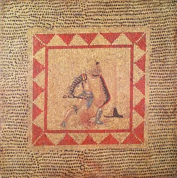 Flace（mosaic）の剣闘士を描いた床